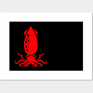 Red Squid Posters and Art